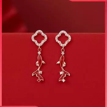 Серьги-гвоздики Xiaoyu, женские легкие роскошные летние серьги в стиле нишевого дизайна