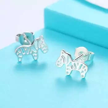 Серьги-гвоздики Zebra, женские, простые, темпераментные, модные, индивидуальные, полые, серьги, корейская версия, нишевый дизайн, ювелирные изделия