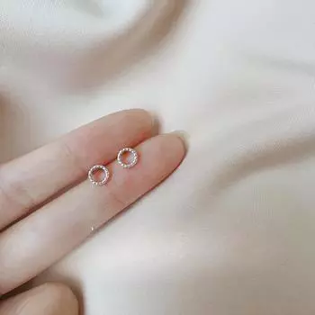 Серьги-гвоздики Женские круглые серьги Круглые серьги Niche Design серебряный