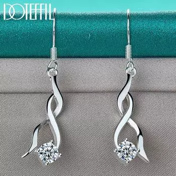 Серьги Хао Ши из стерлингового серебра 925 пробы, модные украшения 4.10*0.90cm