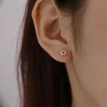 Серьги Happy для женщин с бриллиантами и креативным текстом. Модные серьги с темпераментом. Новые трендовые персонализированные изысканные серьги.