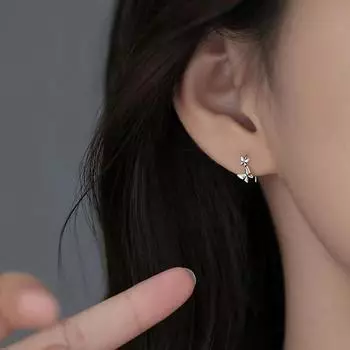 Серьги и ушные капли Butterfly Girl Новые легкие роскошные нишевые серьги высокого класса Пуссеты и серьги
