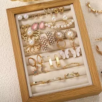 Серьги IF ME 20 шт./компл. для женщин, модные аксессуары с бабочками, звездами и луной, комплекты ювелирных изделий