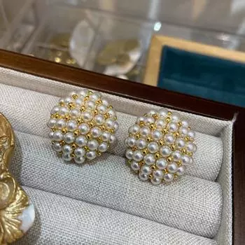 Серьги-игл S925 Silver Needle Light Luxury Универсальные элегантные серьги с круглым кольцом из жемчуга Модные легкие роскошные серьги из меди с золотым покрытием для женщин