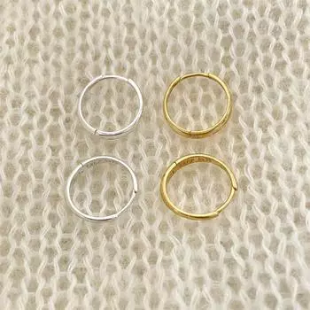 Серьги-иглочки из серебра 925 пробы, простые кольца, женские, легкие, роскошные, нишевые, высококачественные, изысканные, корейские, универсальные, на осень и зиму, новые, с пряжками для ушей 925 silver needles