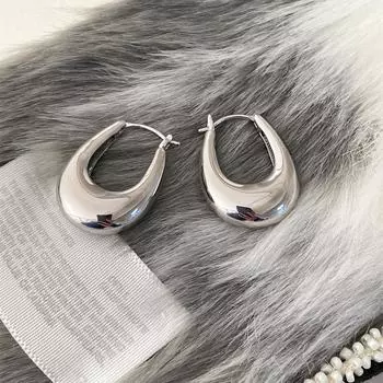 Серьги-иглочки из серебра 925 пробы с простым кольцом и каплями воды, женские простые модные серьги для холодного ветра, новые серьги высокого класса 925 silver needle