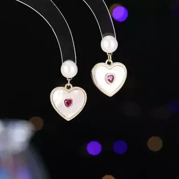 Серьги-иглы из натурального пресноводного жемчуга Love, женские, легкие, роскошные, в стиле ретро, высокого класса, изысканные серьги красный