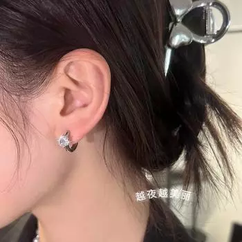 Серьги-иглы из серебра 925 пробы, женский нишевый дизайн, высокое качество, простота и изысканность, взрывные циркониевые серьги-гвоздики, новые застежки-пряжки 925 silver needle