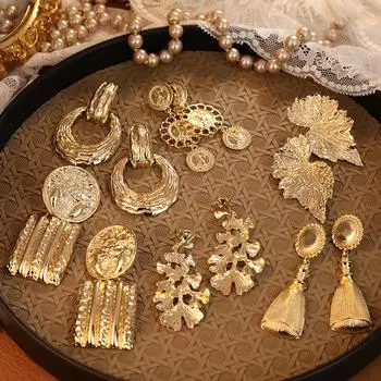 Серьги-иглы из серебра 925 пробы, преувеличенный металл, дизайн высокого класса, серьги, модный стиль, листья, ретро, персонализированные серьги, женские