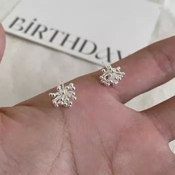 Серьги-иглы из серебра 925 пробы в стиле ретро-фейерверк, женские серьги Niche Simple Design Sense Premium, изысканные, универсальные, новые серьги 925 silver needle