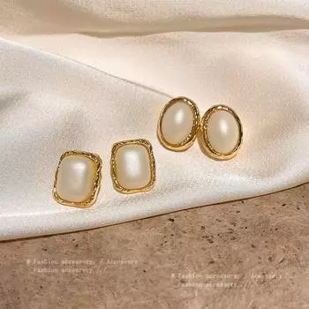 Серьги-иглы из серебра 925 пробы для женщин с геометрической формой — элегантный универсальный стиль Square