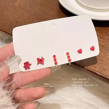 Серьги-иглы из серебра 925 пробы с красным жемчугом — модный праздничный дизайн для женщин A1443 красный