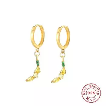 Серьги Ins Mini Tropical Fruit из стерлингового серебра S925, самые продаваемые стильные простые креативные серьги 925 Silver