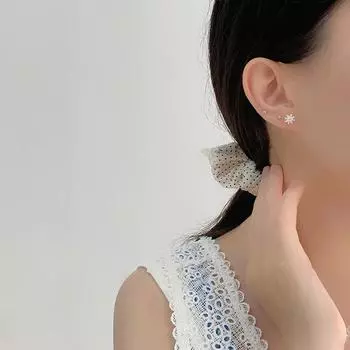 Серьги Ins Style Sunflower, женские темпераментные корейские милые маленькие свежие серьги