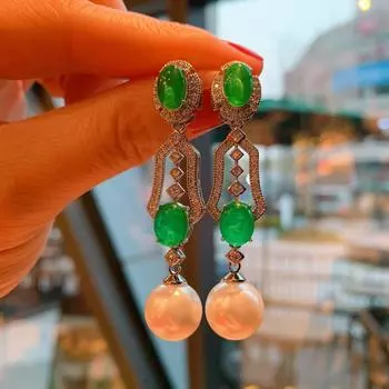 Серьги из австралийского жемчуга Fritillary Женская мода Креативные украшения Ювелирные украшения знаменитостей Серьги-гвоздики Женская мода