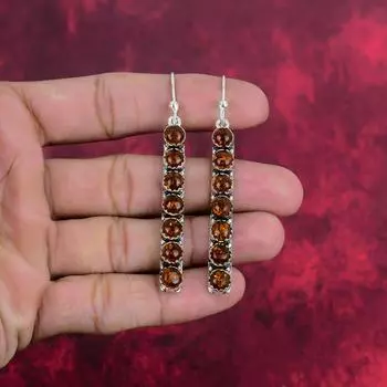 Серьги из балтийского янтаря, драгоценные камни, серьги из цельного серебра 925 пробы, подарок для женщин, серьги ручной работы 2.91 Inches жёлтый