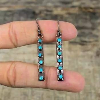 Серьги из бирюзы Аризоны, медные серьги, выполненные методом электроформовки, изящные драгоценные камни, серьги ручной работы, подарок для женщин, медные украшения, выполненные методом электроформовки