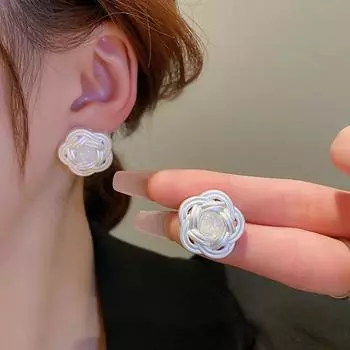 Серьги из цинкового сплава с цирконием, простые женские и женские креативные элегантные металлические серьги, вечерние ювелирные аксессуары, подарки