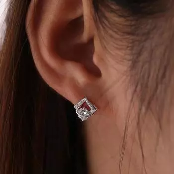 Серьги из циркония для женщин, серьги с бриллиантами неправильной веерообразной формы, изысканные серьги высокого класса в нишевом дизайне