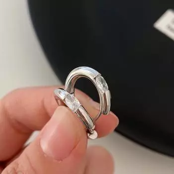 Серьги из циркония Niche Design Sense Ins Серьги Cold Wind Серьги Осень и Зима