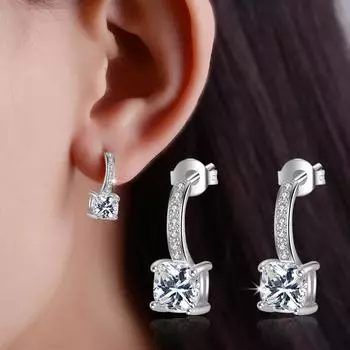 Серьги из циркония, серьги для женщин, модные украшения для вечеринок, сверкающие аксессуары, повседневная одежда, подарок для подруг