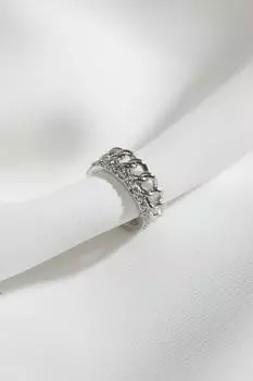 Серьги из хряща двухрядного камня с одним сжатым серебром