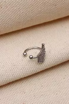 Серьги из хряща серебряного цвета с крыльями ангела(VIP)