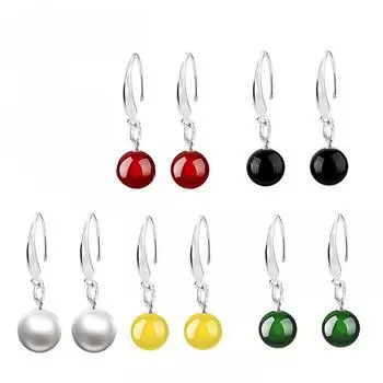 Серьги из искусственного жемчуга из стерлингового серебра 925 пробы Серьги-гвоздики Серьги с ракушками и агатом Серебряные украшения 925 белый