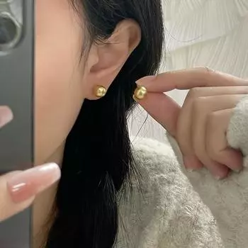 Серьги из искусственного жемчуга из стерлингового серебра 925 пробы, французские легкие роскошные и прочные легкие серьги из жемчуга, мода и элитная одежда 6mm