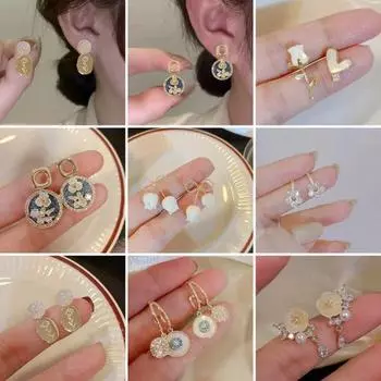 Серьги из искусственного жемчуга, легкие украшения для ушей белый