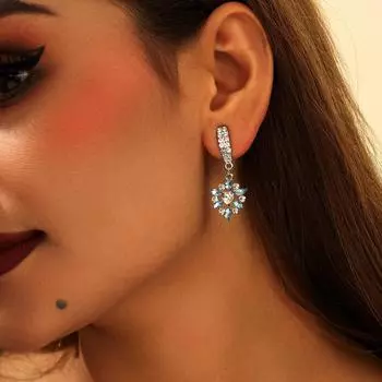 Серьги из кристаллов любви из циркона, модный дизайн, разноцветные серьги из кристаллов, аксессуары для вечеринок