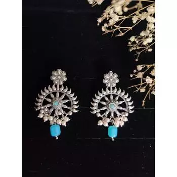 Серьги из латуни с античной отделкой для женщин и девочек Серьги-гвоздики из оксидированного жемчуга