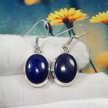 Серьги из лазурита Серьги из лазурита для женщин Серьги-подвески и серьги-капли для нее