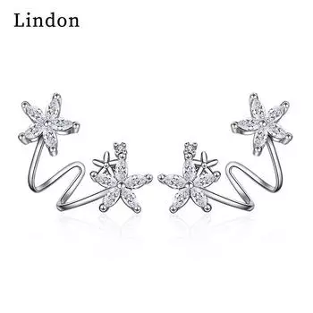 Серьги из медного сплава Lindon с цирконием для женщин, подарки на свадьбу