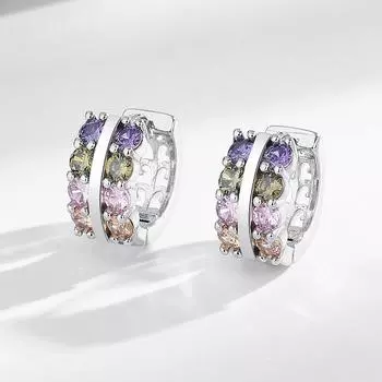 Серьги из медного сплава с гальваническим покрытием из настоящего золота и циркония, высококачественные европейские и американские серьги, серьги, пряжки для ушей.