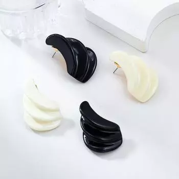 Серьги из морской нити в стиле «Летний пляж»: Европейская и американская мода для женщин, смелые и стильные украшения чёрный