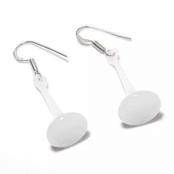 Серьги из натурального аквамаринового халцедона из стерлингового серебра 925 пробы 1,85 дюйма n3o03