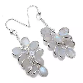 Серьги из натурального черного оникса с драгоценными камнями, твердые серьги из стерлингового серебра 925 пробы, серьги ручной работы, ювелирные изделия, подарок для женщин и девочек, E-1356 чёрный