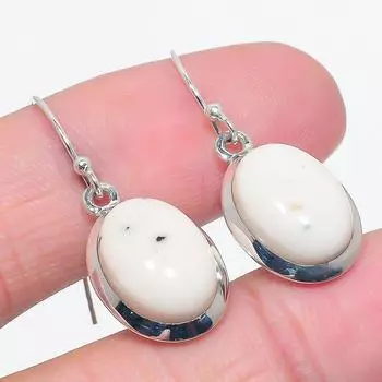 Серьги из натурального дендрита и опала, 925 пробы, подарочные, 1,50 дюйма, Y2j42
