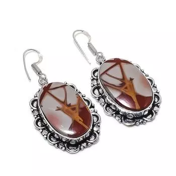 Серьги из натурального драгоценного камня Noreena Jasper из стерлингового серебра 925 пробы 2,17 дюйма T5n33