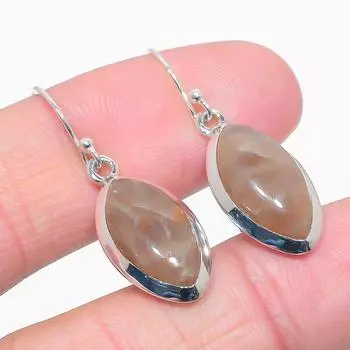 Серьги из натурального ископаемого коралла из стерлингового серебра 925 пробы 1,50 дюйма j1L82