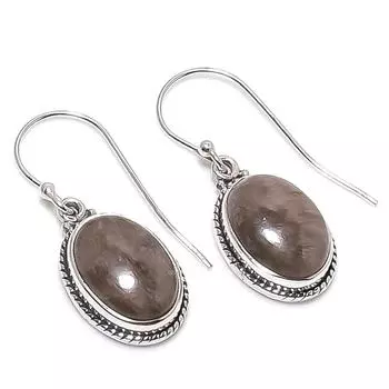 Серьги из натурального ископаемого коралла из стерлингового серебра 925 пробы 1,25 дюйма J5j72