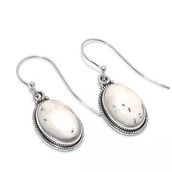 Серьги из натурального ископаемого коралла из стерлингового серебра 925 пробы 1,25 дюйма g3m68