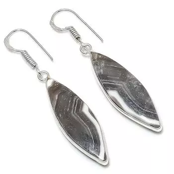 Серьги из натурального кальцитового агата, стерлингового серебра 925 пробы, 2,09 дюйма, B3s65