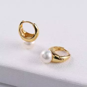 Серьги из натурального пресноводного жемчуга, модные, модные, универсальные, простые серьги, жемчужные серьги, ювелирные изделия Циндао золотой