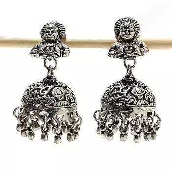 Серьги из натурального серебра 925 пробы с винтажным видом и драгоценными камнями 1,58 дюйма c6t78