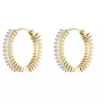 Серьги из нержавеющей стали. Европейские прямоугольные серьги с цирконом. Женские трендовые индивидуальные золотые модные серьги.