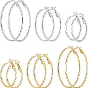 Серьги из нержавеющей стали Fashion 2.0 Wire из титана с пружинным зажимом I-образной формы с пряжкой-бантом в виде креветки, увеличенные большие круглые серьги-спирали, ювелирные изделия 2.0*30mm