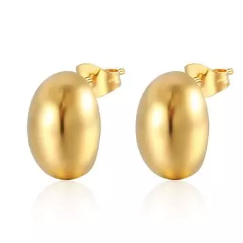 Серьги из нержавеющей стали в стиле ретро Niche Design Premium Women s Gold Doudou Earrings Популярные серьги