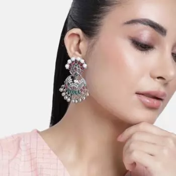 Серьги из оксидированного серебра, ювелирные изделия из серебряного жемчуга, серьги ручной работы, женские модные серьги M